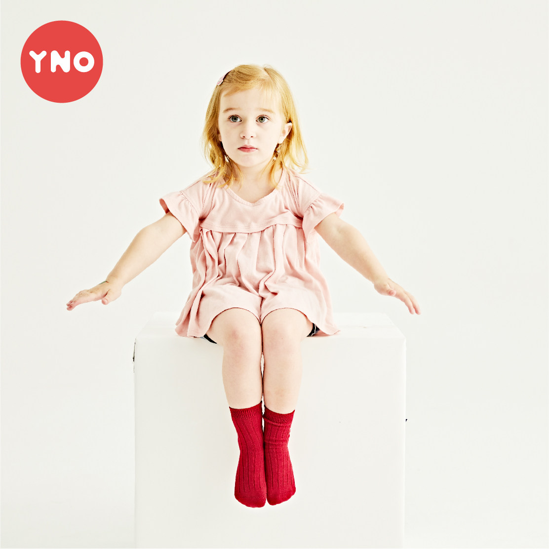 YNO女童短袜 新疆棉秋季舒适袜子儿童透气吸汗彩色纯色宝宝袜子