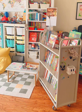 图书馆静音书车档案室专用二层平板三层VW型移动推车两步三步书梯