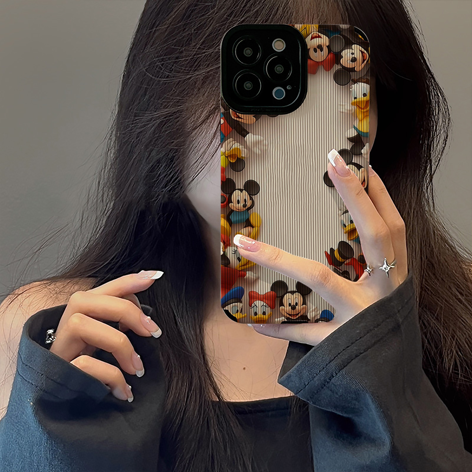 初绽适用VIVO X200手机壳X100竖条纹卡通奇奇妮妮小众潮高档软X90S防摔X80情侣X70全包X60X50pro青春潮保护套