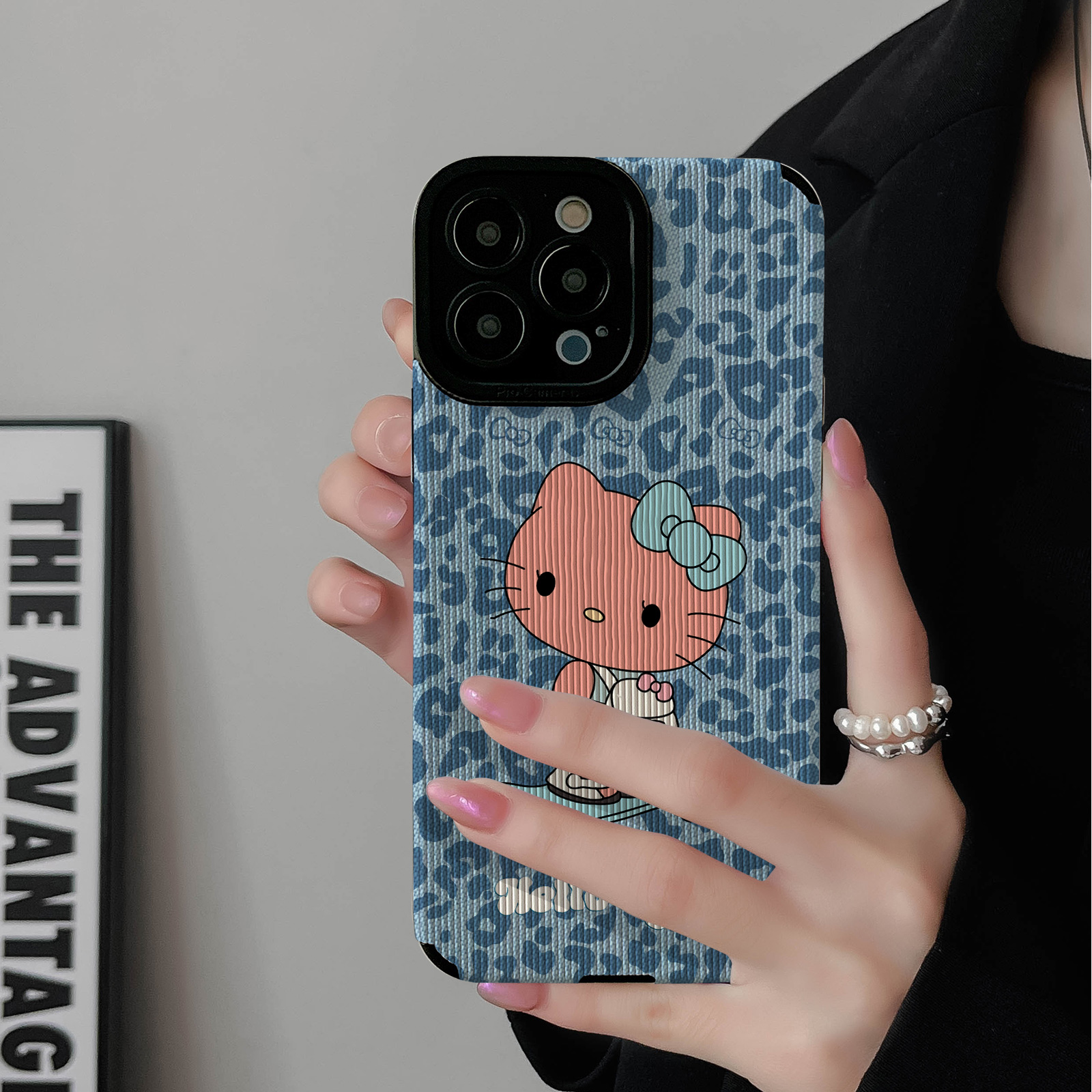 初绽适用红米NOTE14proplus手机壳12蓝色10少女9情侣note8pro竖条纹豹纹滑板猫咪小众皮质软全包时尚潮保护套