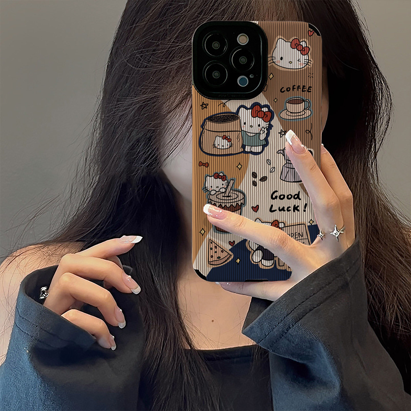 初绽适用苹果17/16ProMax手机壳iPhone15/14/13小众12竖条纹11咖啡爱心猫咪潮高级感防摔8plus全包情侣保护套,3C数码配件,手机保护套/壳,淘宝优惠券,粉丝福利购,淘宝优惠卷