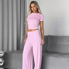 European and American Style New Fashion Casual Short-Sleeved Top and Long Pants Set Loungewear T-Shirt Pants Set