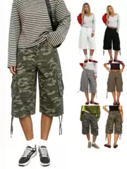 European and American Style New Fashion Casual Versatile Loose Camouflage Workwear Denim Shorts Cargo Shorts Pants