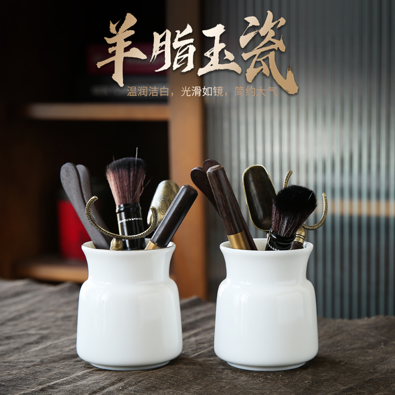 点匠羊脂玉白瓷六君子套装