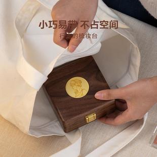实木首饰盒便携小巧外出旅行珠宝盒结婚礼物迷你手饰品收纳盒