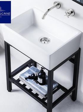 MODEUCANE 新款无龙头孔落地洗脸盆陶瓷洗手盆大尺寸水槽