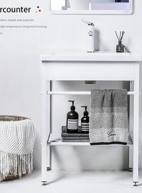 MODEUCANE 白色洗手盆柜组合卫生间落地式加深陶瓷洗脸盆