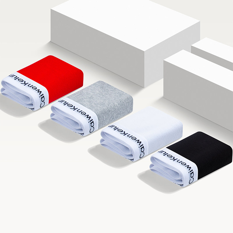 3条白色女纯棉红内裤小码学生ins欧美运动三角中腰les修身