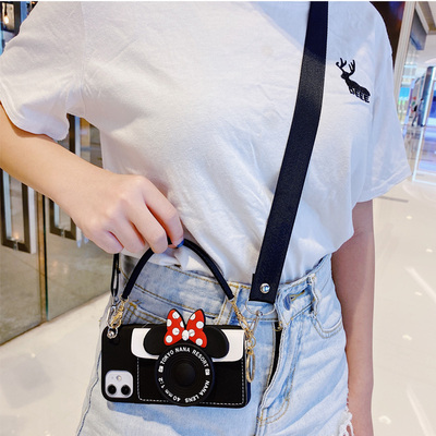 适用于三星note8手机壳note9斜挎a2core/a5/a7米奇a82015/a6s零钱包a8s/a40s硅胶m21软壳a6plus-2018挂绳防摔