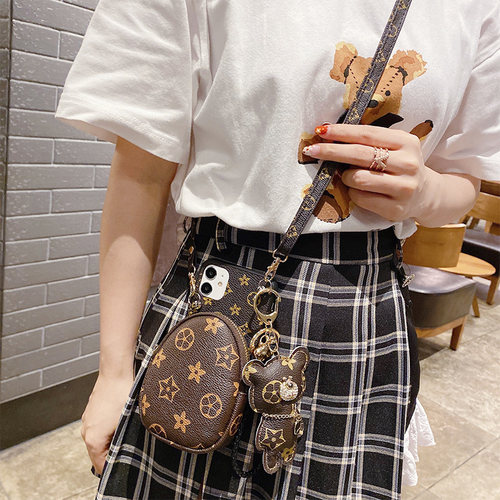 适用于华为荣耀60手机壳50se零钱包honor30S背包式挂绳20pro仿皮欧美潮牌BMH-AN10皮质印花YAL-AL00女保护套