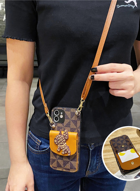 适用vivonex3s手机壳T2X/T1零钱包Z6Z5Z3翻盖卡包xnote/v21斜挎绳