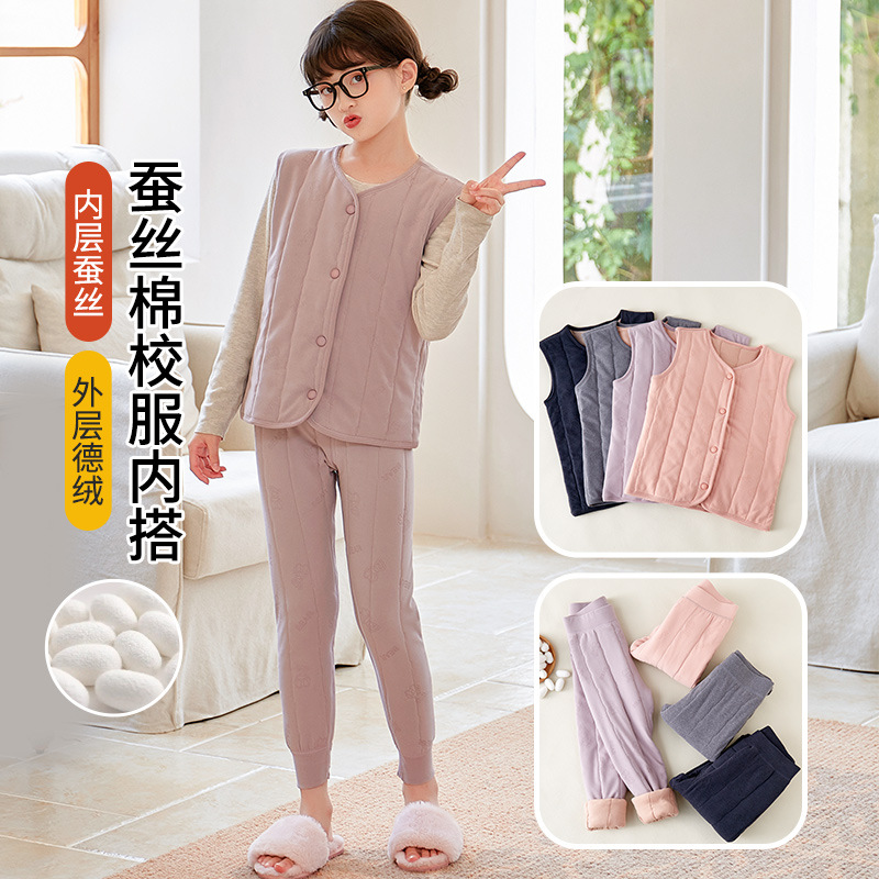 校服神器棉衣内胆保暖套装内穿的棉衣中学生棉裤校服上衣加厚裤子