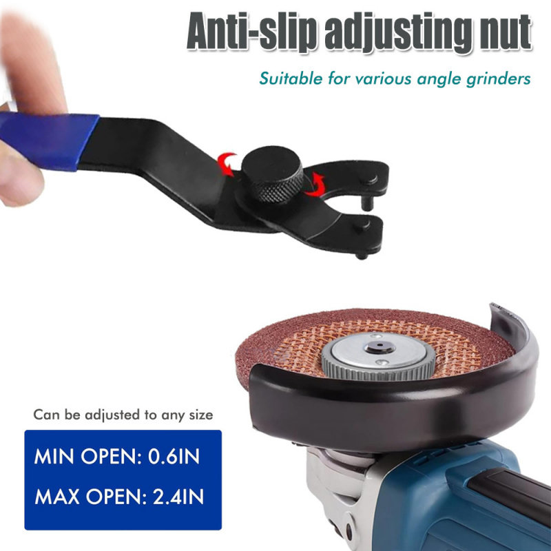 便携式锁板夹头角带可调角磨机扳手套装M14M10角磨机自锁压板