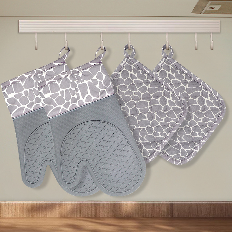 硅胶隔热手套锅垫套装餐垫家用厨房烘焙微波炉防烫手套