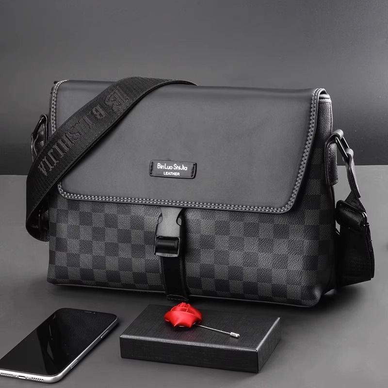 香港I.TGREG真皮单肩包男斜挎包