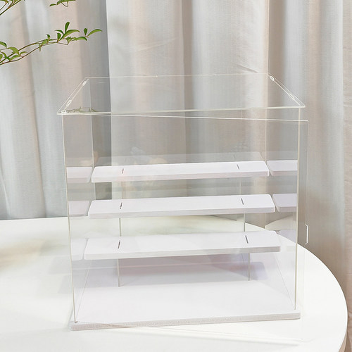 娃娃手办盲盒防尘收纳别墅阶梯