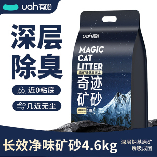 天猫U先 uah有哈猫砂矿砂除臭无尘吸水混合膨润土4.6kg