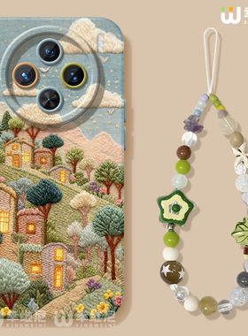 适用vivox300pro手机壳女x100s保护套手绳x80硅胶x70全包防摔x90pro+新款x200promini童话屋pro+软x60外x200s