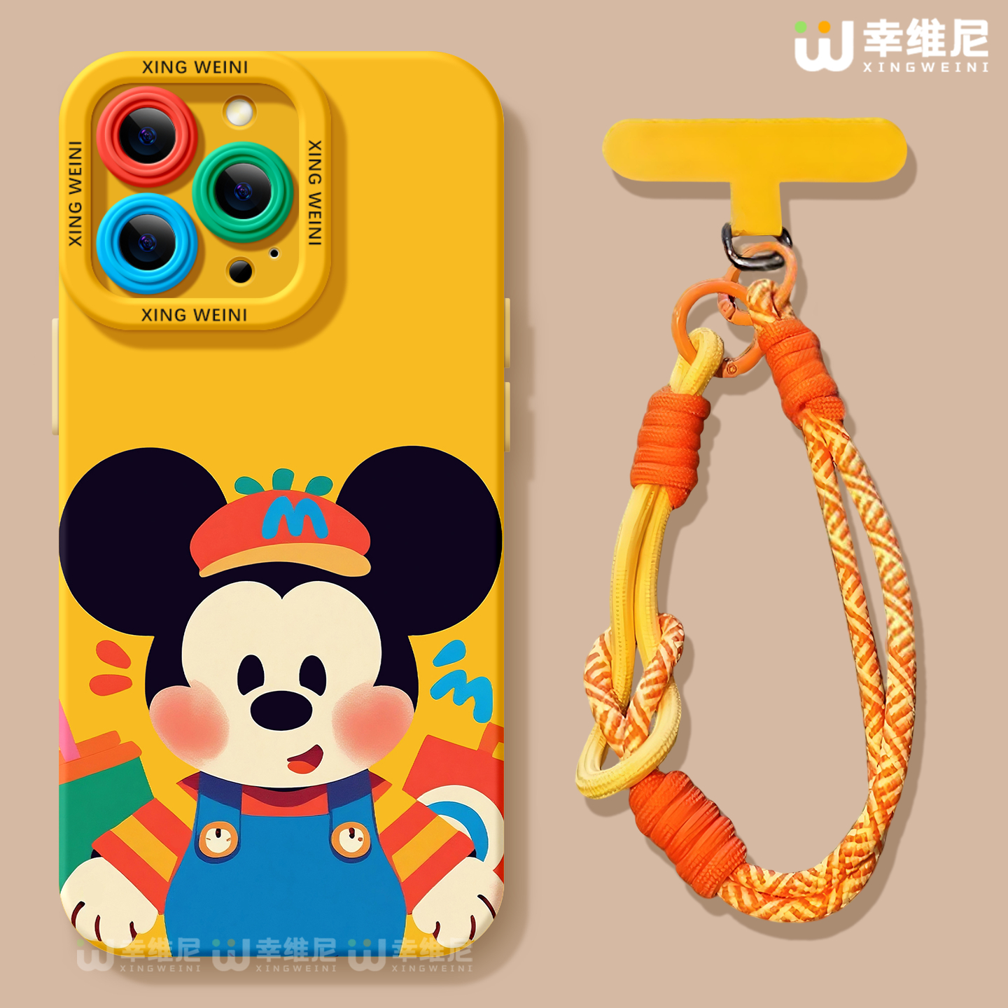 适用苹果17手机壳女款iphone16pro保护套15plus全包14promax防摔11/12/xr软se外8plus硅胶13pro卡通老鼠17Air