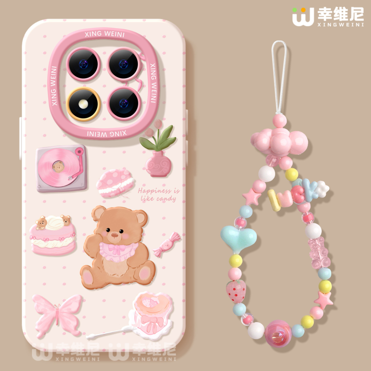 适用红米note15pro手机壳女款note14保护套小米note13硅胶Turbo5新款9pro全包note10软11可爱小熊12turbo外壳