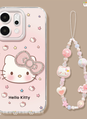 适用opporeno15手机壳女款reno13pro保护套12全包11pro硅胶9/8/6防摔reno7se透明oppo软壳5por钻石KT猫reno14