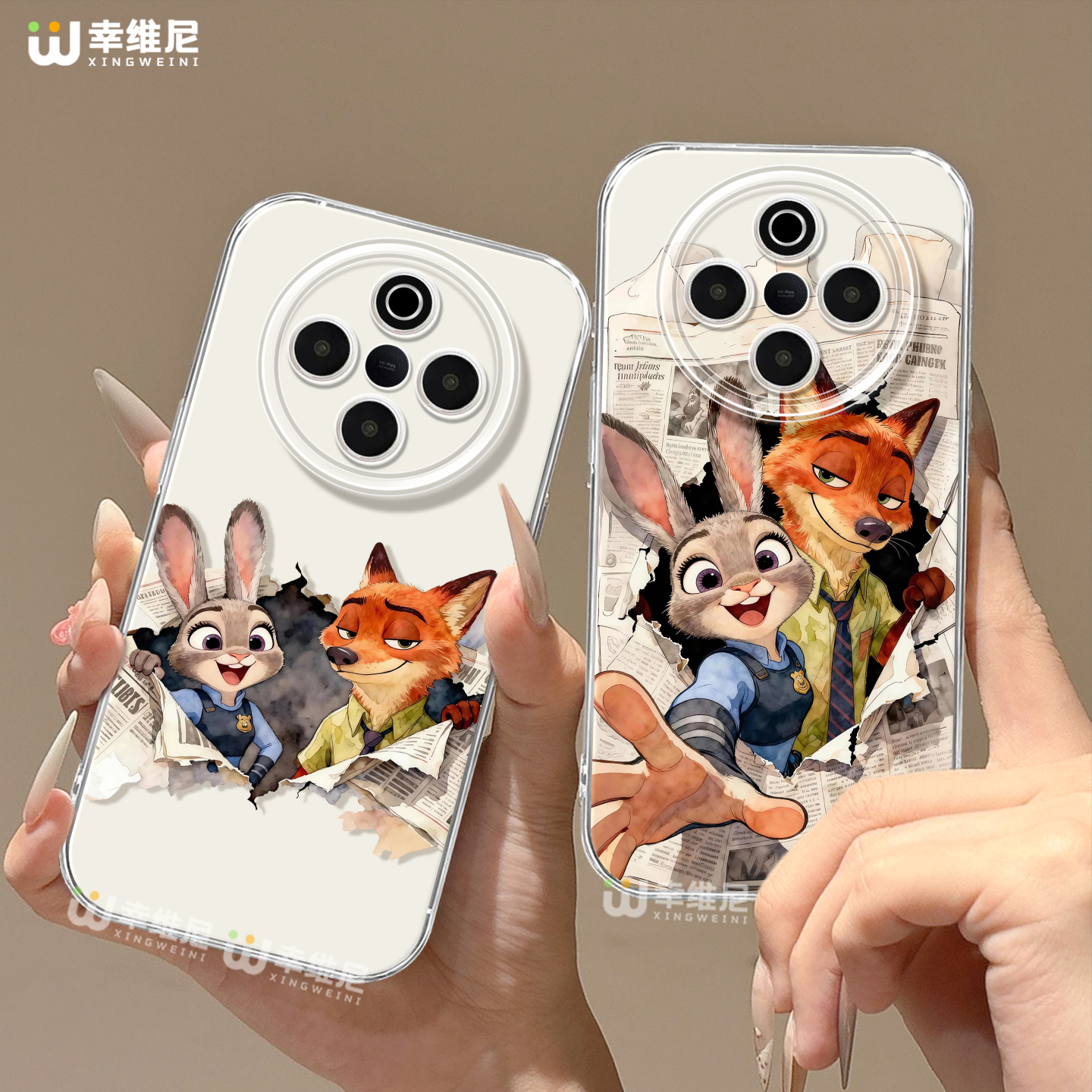 适用vivoY500手机壳朱迪y300pro尼克y95硅胶y200全包y100兔子y300i透明y19疯狂动物城y33s新款y35软壳vivoy97