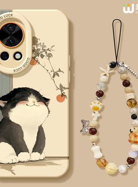 适用华为nova15手机壳女款nova12pro保护套全包novo11硅胶9防摔7se活力版14ultra柿子猫咪hi软10外nova13pro