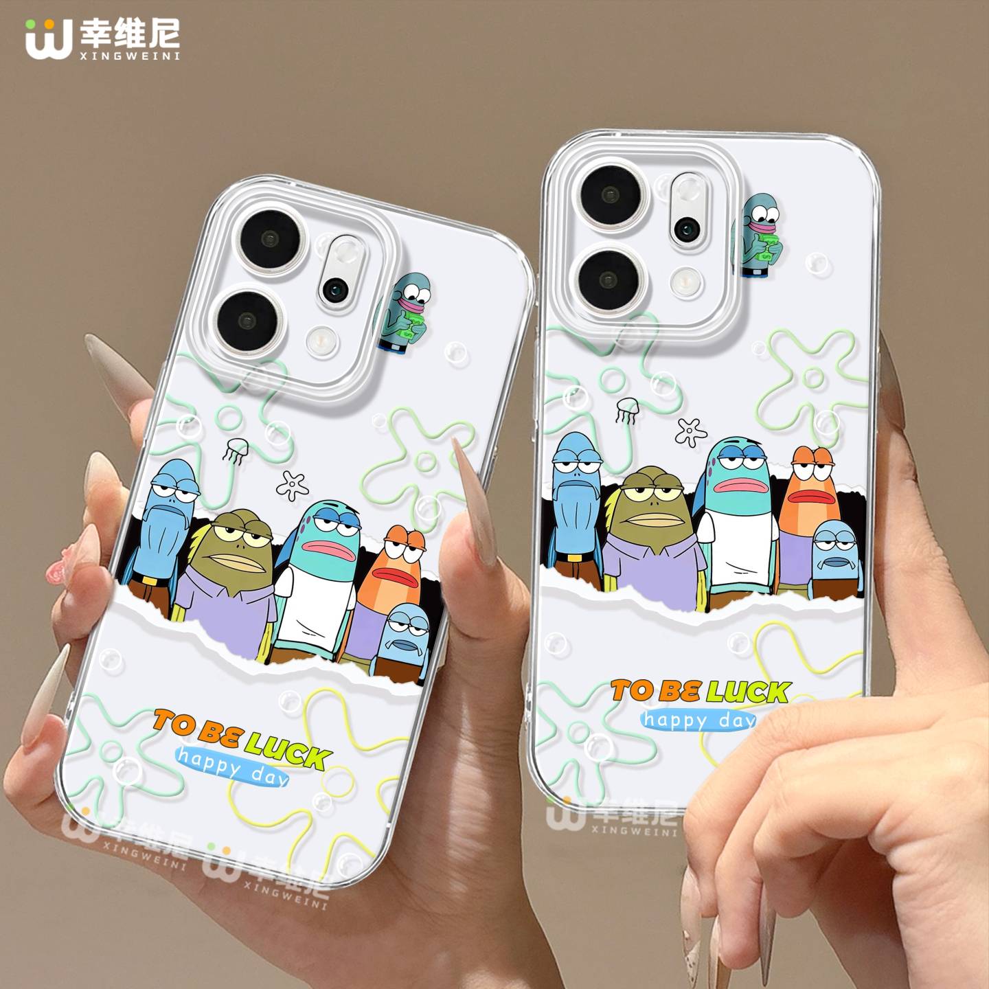 适用opporeno15手机壳女reno14pro防摔13全包11pro硅胶9/8/6比奇堡居民reno7se透明oppo软壳5por保护套reno12