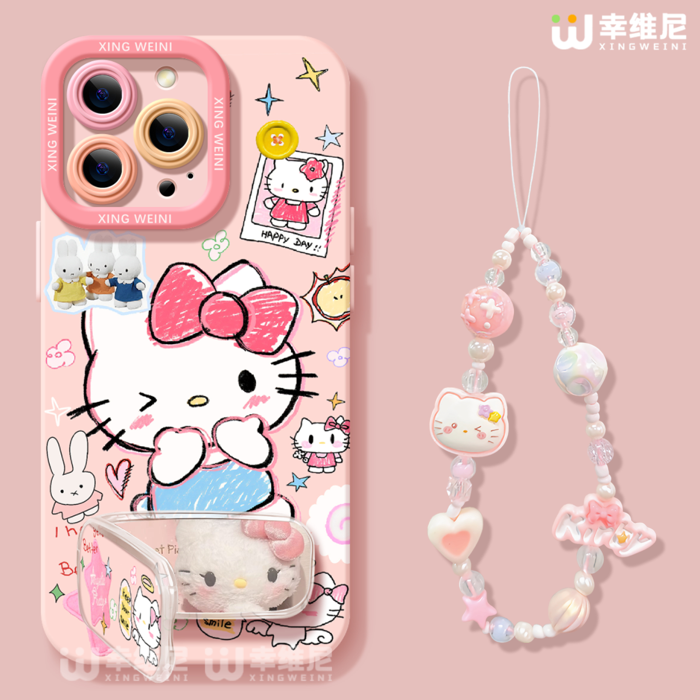 适用苹果17pro手机壳女款iphone16保护套15plus全包14promax防摔11/12软17air外8plus硅胶13pro凯蒂KT猫xsmax