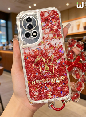 适用华为nova14手机壳流沙金nova13pro本命年全包novo12硅胶11红色9活力版ultra金钱小马8马年nova10pro新年