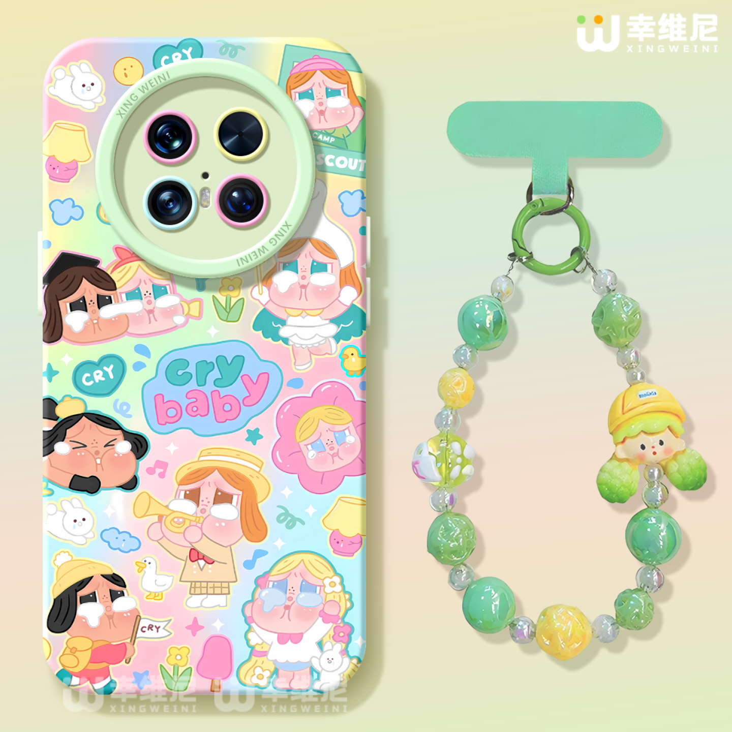 适用华为mate80pro手机壳女款mate60保护套30pro硅胶60pro+全包mate60RS防摔40por软壳meta50e卡通哭娃mate70