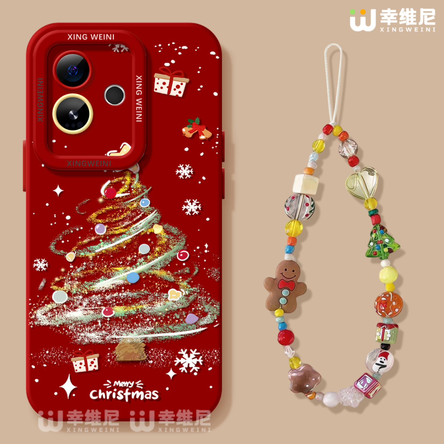 适用真我gt8pro手机壳女款gt7保护套圣诞款realme硅胶gt5全包gt2pro防摔gt大师探索版v70s圣诞树neo7软gtneo6