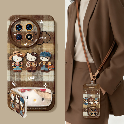 适用一加15手机壳女款kt猫1+12保护套硅胶一加10全包13T防摔9pro外壳9rt秋冬ace6新款1+10pro软壳Ace5竞速版