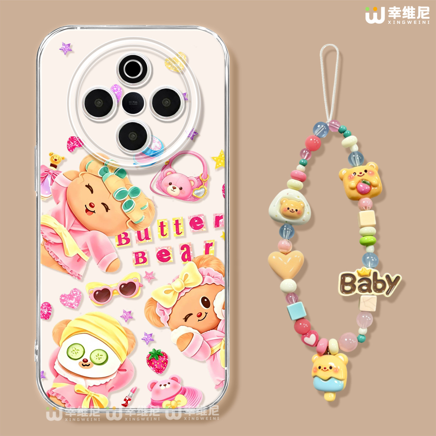 适用vivoY600pro手机壳女款y500保护套y95硅胶y200全包y100黄油小熊y300i透明y19防摔y33s新款y35软壳vivoy50