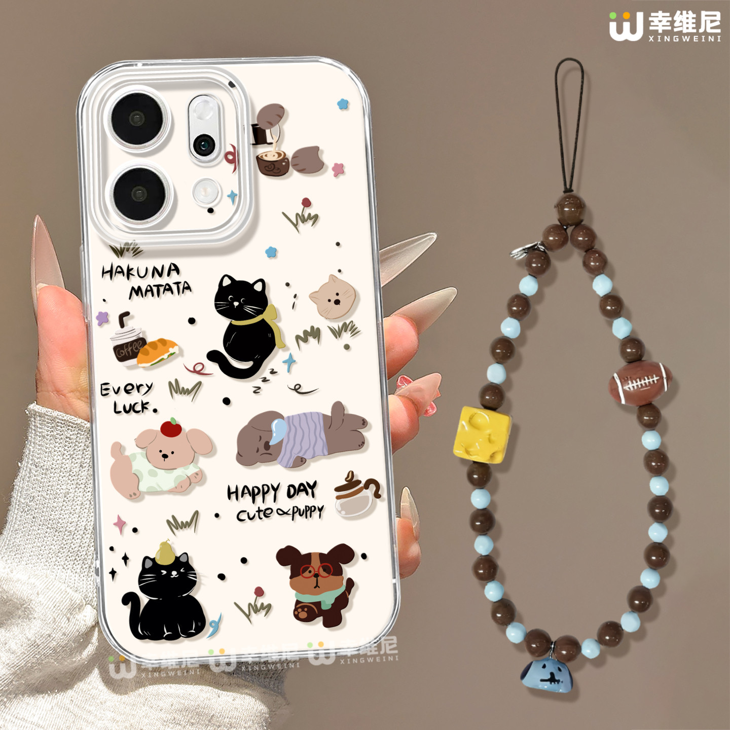 适用opporeno15手机壳女款reno14pro防摔13全包11pro硅胶9/8/6卡通小狗reno7se透明oppo软壳5por保护套reno12