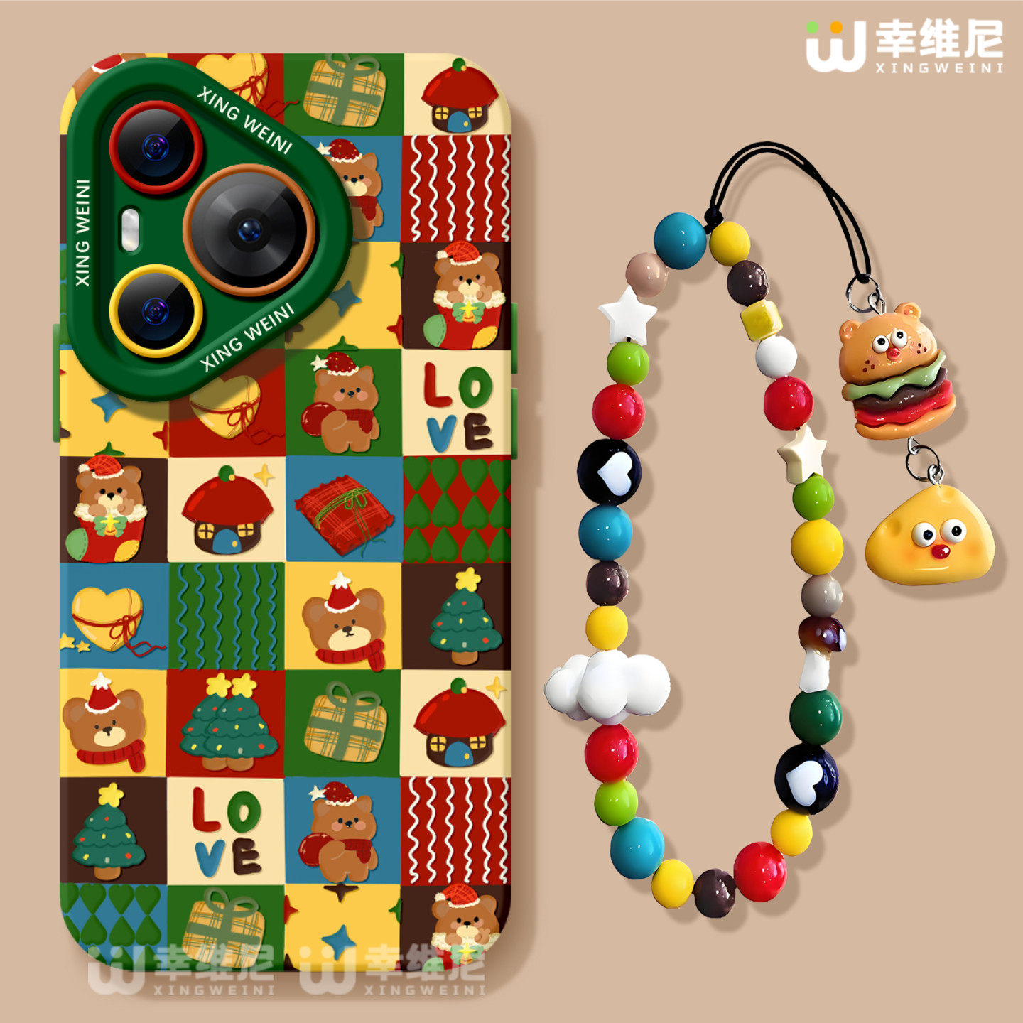 适用华为Pura80手机壳圣诞节pura70pro保护套p40新款ultra硅胶30防摔50pro全包p70平安熊p60art软p50外p80pro