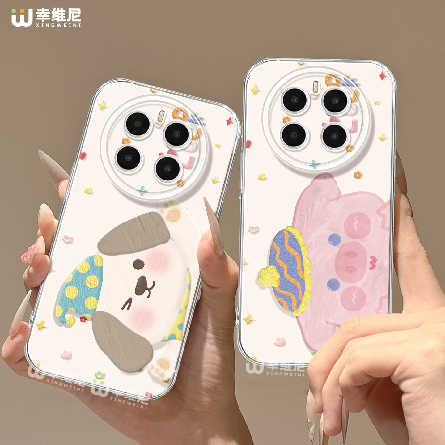 适用荣耀magic8手机壳情侣magic5保护套卡通小狗magi