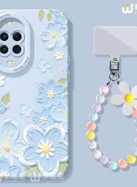 适用华为nova15手机壳女款nova13pro保护套novo12全包11硅胶9/8/7防摔10se活力版ultra油画花朵hi软nova14pro