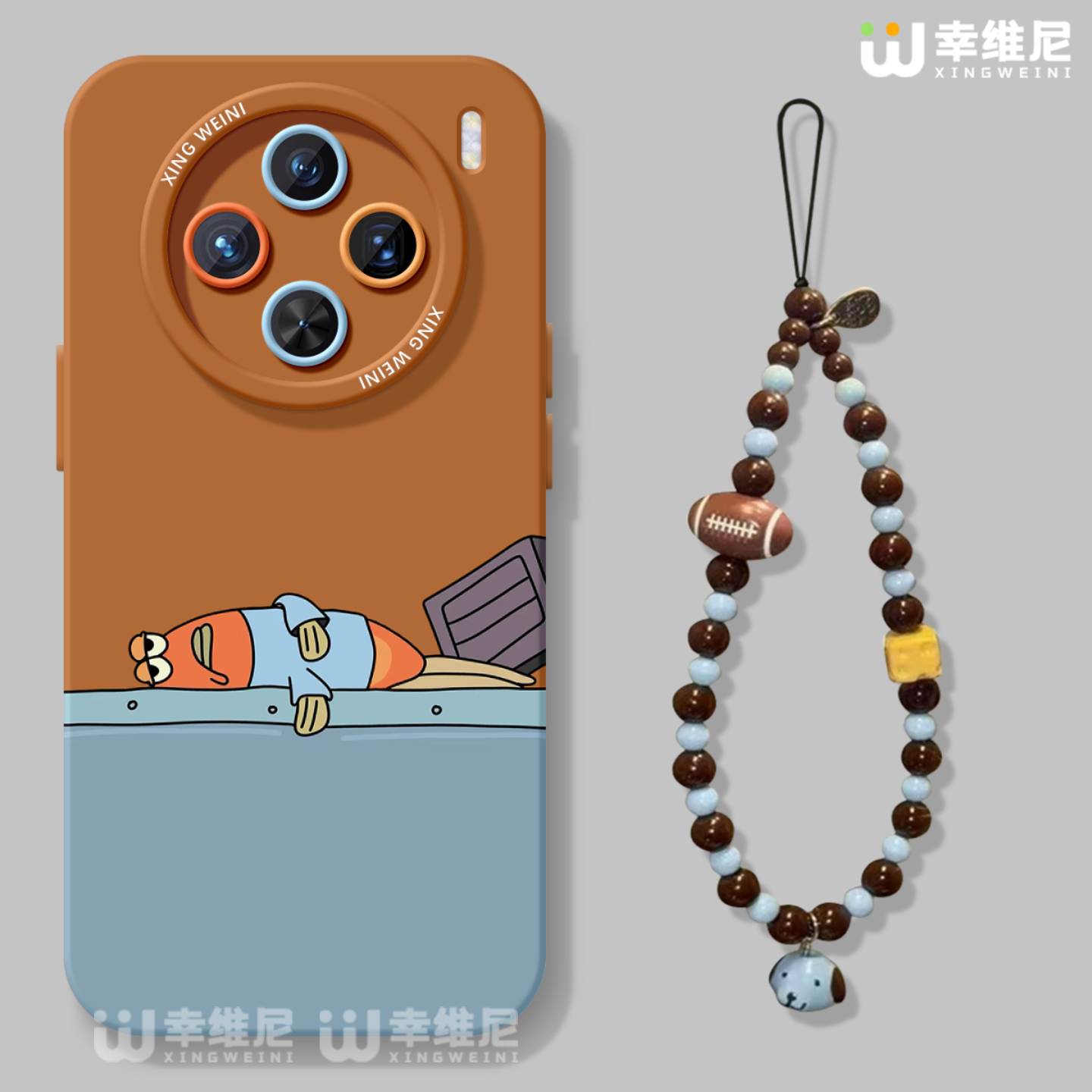 适用vivox300手机壳女款x200s保护套x100pro硅胶x80全包防摔x90pro+新款x200promini卡通章鱼pro+软x60外x90s