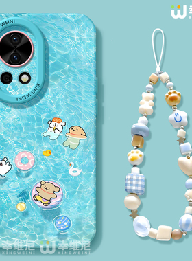 适用华为nova15手机壳女款nova13pro保护套novo12全包11硅胶9/8/7防摔10se活力版ultra泳池小狗hi软nova14pro