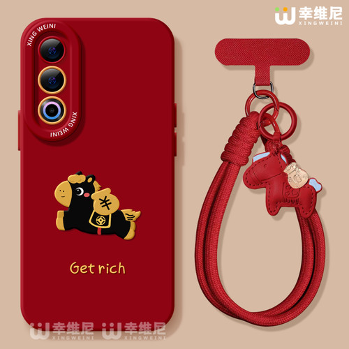 适用魅族21手机壳红色魅族21pro保护套软硅胶21Note全包防摔卡通马年20新年MEIZU网红小众魅族note16Pro外壳