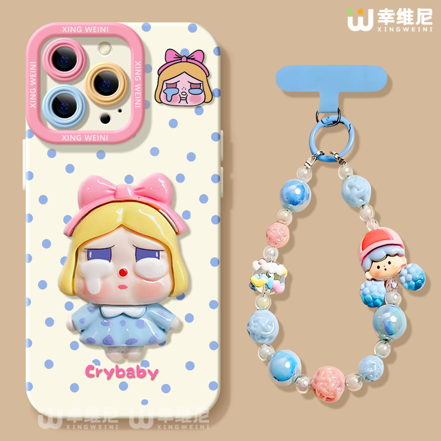 适用苹果17pro手机壳女款iphone16保护套15plus全包14promax防摔11/12软17air外8plus硅胶13pro波点哭娃xsmax