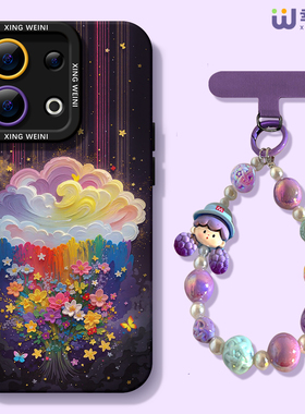 适用opporeno15手机壳女款reno13pro保护套11全包9pro硅胶9/8/6防摔reno7se高级oppo软壳12pro油画云彩reno14