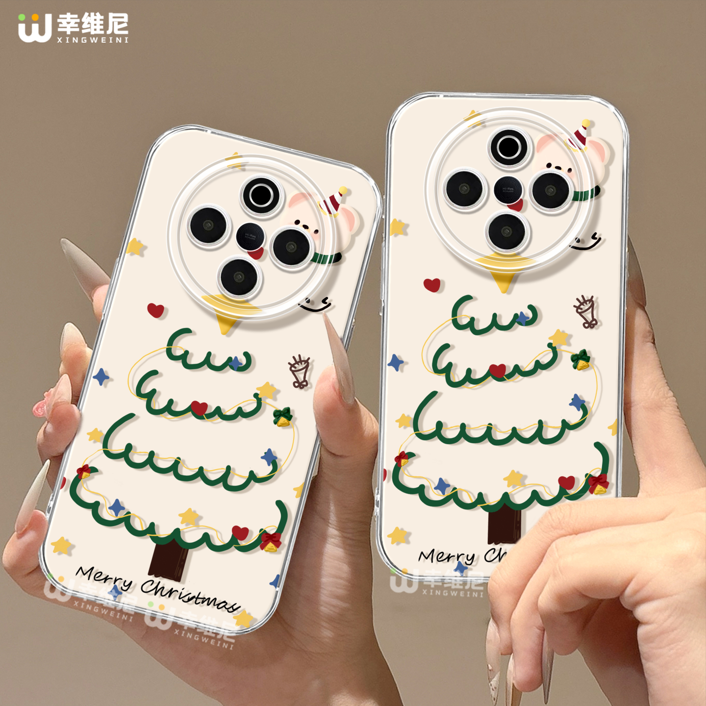 适用vivoY500手机壳圣诞节y300pro保护套y95硅胶y200全包y100防摔y300i透明y19平安夜y33s新款y35软壳vivoy97