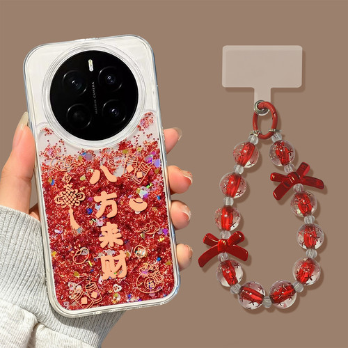 适用荣耀magic8pro手机壳流沙红magic7保护套新年magic6全包马年硅胶魔术5por八方来财magic4本命magic3防摔