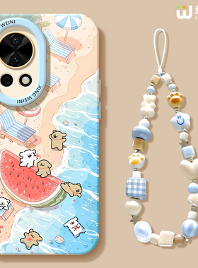 适用华为nova15手机壳女款nova12pro保护套全包novo11硅胶9防摔7se活力版14ultra沙滩小狗hi软10外nova13pro