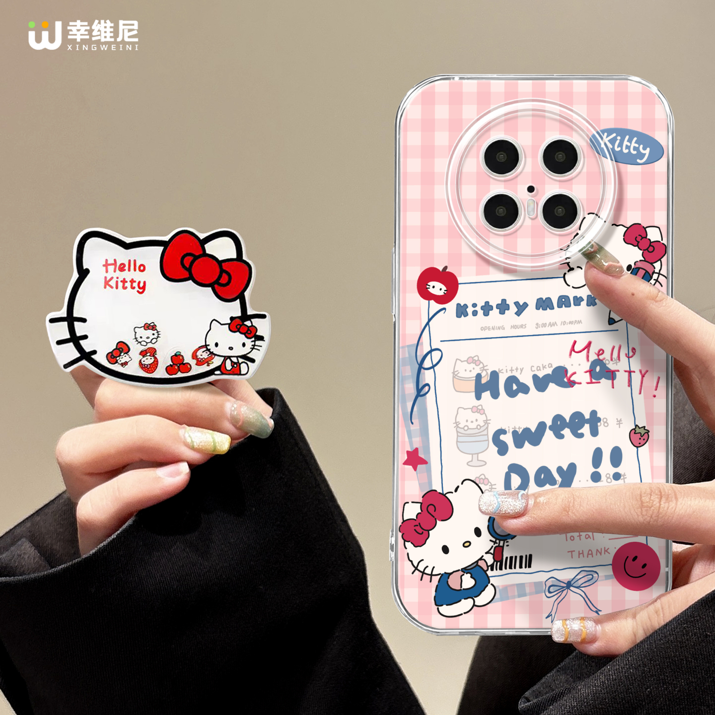 适用华为mate70pro手机壳女款可爱mate60保护套30pro硅胶60pro+全包支架40por软壳60RS透明meta50e小猫mate70