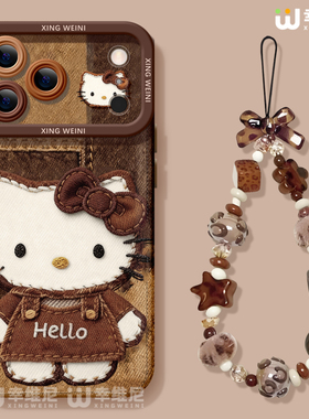 适用苹果17pro手机壳女款iphone16保护套15plus全包14promax防摔11/12软17air外8plus硅胶13pro牛仔kt猫xsmax