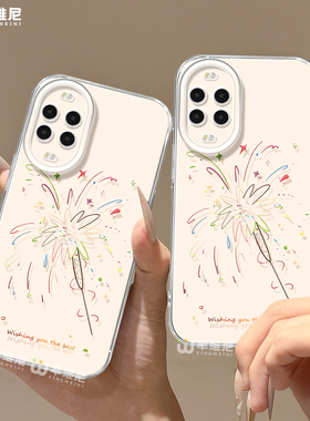 适用华为nova15手机壳女款nova13pro保护套全包novo12硅胶11防摔7se活力版ultra简约烟花hi9软8透明nova14pro