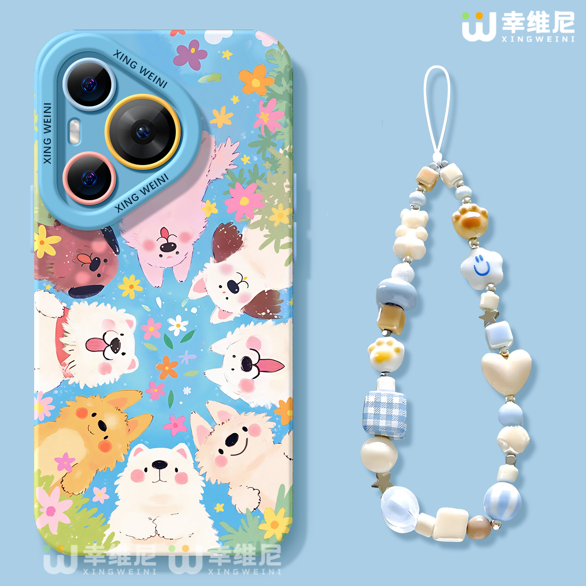 适用华为Pura80手机壳女款pura70pro保护套p40新款ultra硅胶30防摔50pro全包p70花卉小狗p60art软p50外p80pro